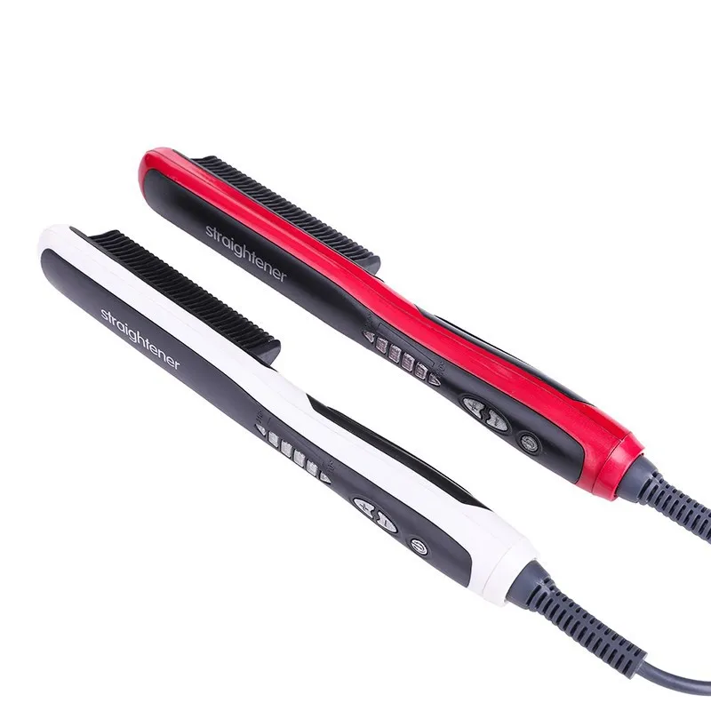 Electric Straightener Multifunctional Hair Straightening Heat Ceramic Curler Hot Comb Care Beard