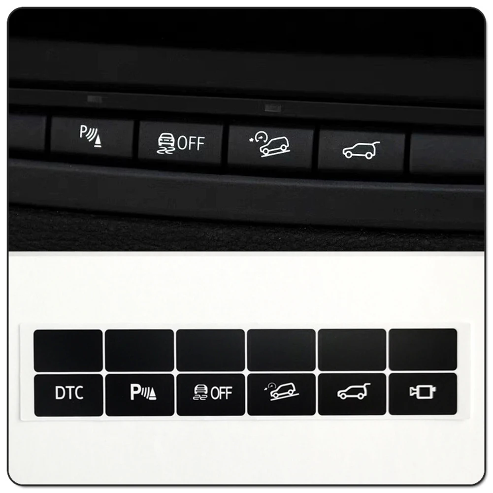 

Car Dash Control Button Stickers Repair Kit DTC Traction Control For BMW X5 2006-2013 Interior Accessory