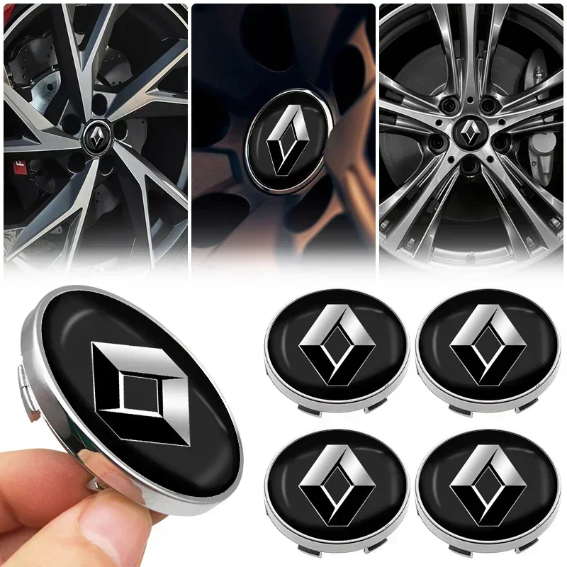 4-Piece 60mm Car Wheel Center Cap Set - Stylish Wheel Cover Accessories