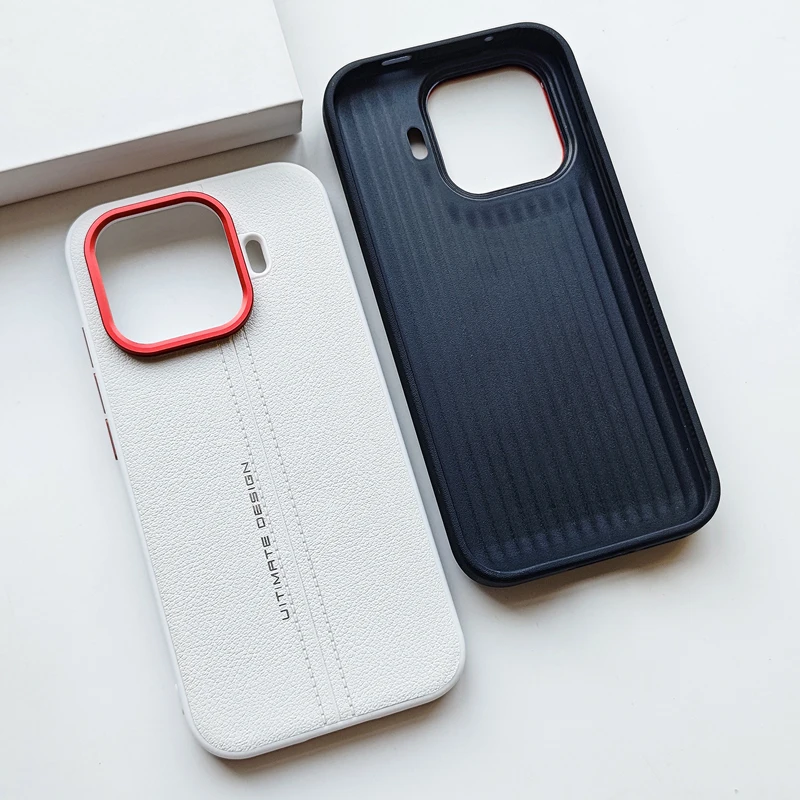 Premium Business PU Leather Case with Soft TPU Edge - Ultra Thin Cover