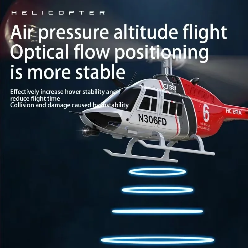 Re Era C138 1:36 Remote Control Simulation Rc Bell 206 Helicopter Altitude Hold 2.4g  6 Axis Gyro For Expert Hobbyists Gift 5