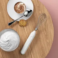 1 PC Mousseur à lait électrique portatif, batteur à œufs, mélangeur pour café, lait et boissons, mousseur pour œufs, outil de cuisine domestique 6