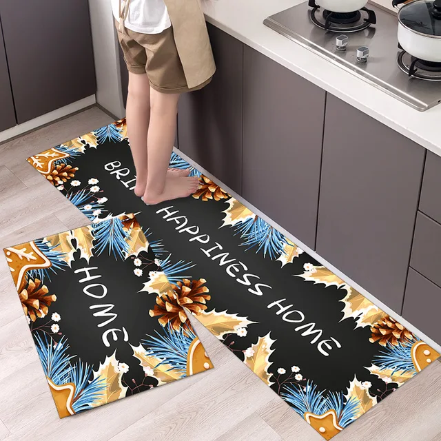 Tappetino da cucina Tappeto da pavimento Moda semplice stile nordico Porta a striscia lunga Decorazioni per la casa moderne 5