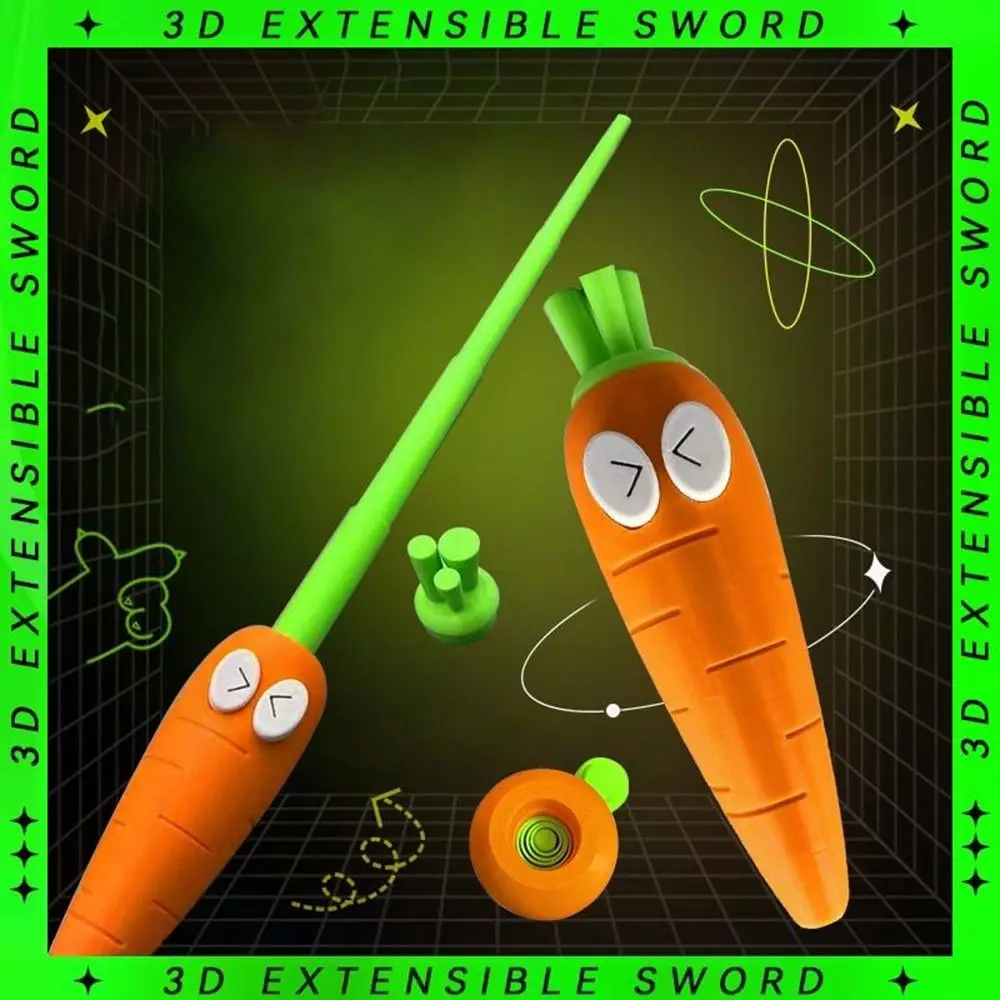 

Plastic Radish Gravity Telescopic Sword Toy Carrot Anxiety Relief Retractable Toy Sensory Toys Telescopic Decompression Toy