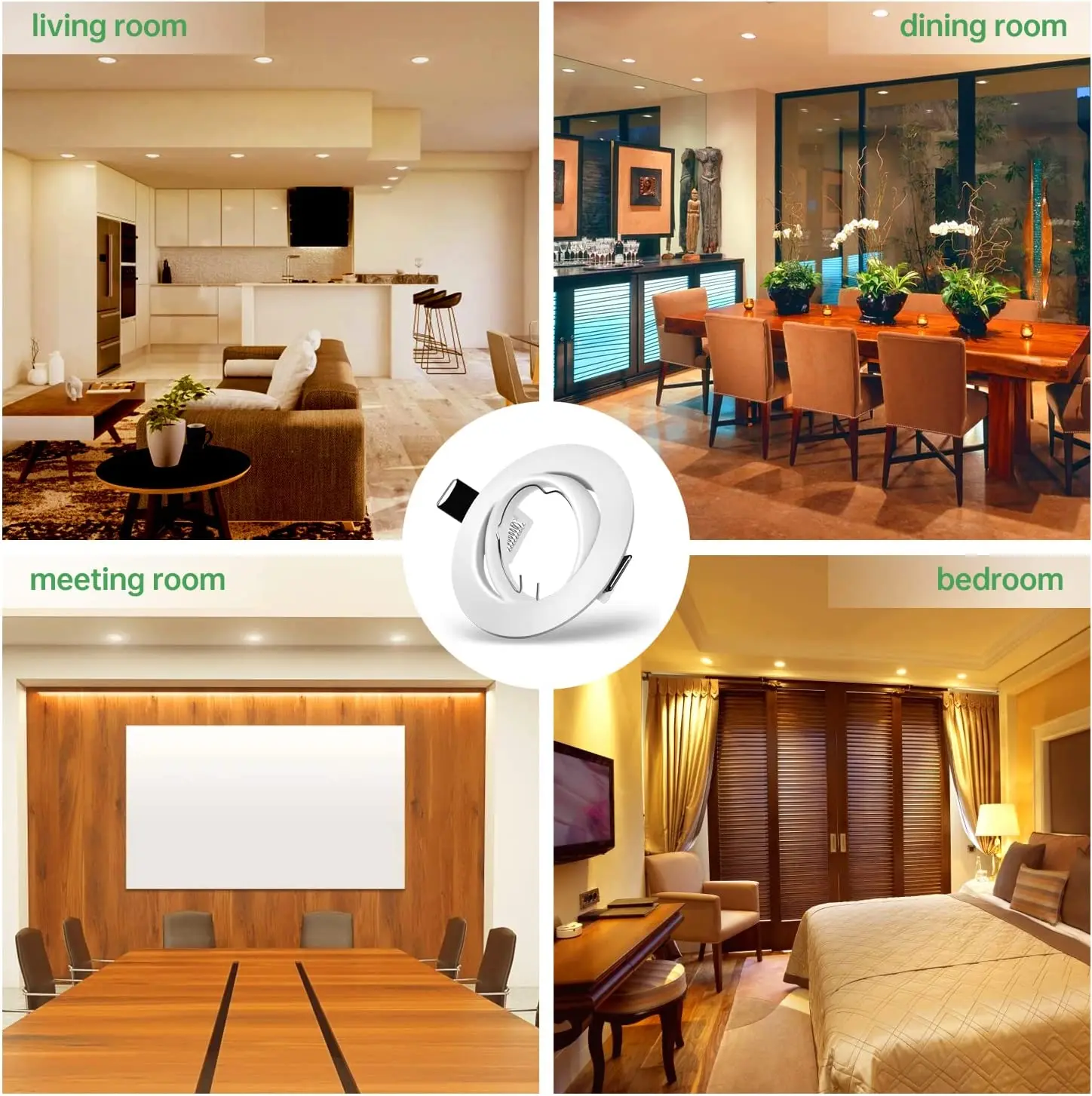 Gu10 Mr16 LED Ceiling Downlights Frame Recessed Rotatable Lamps Holder Double Ring LED Socket Base Spot Bracket Fitting led spotlight lamp led ceiling spot light lamp holder socket