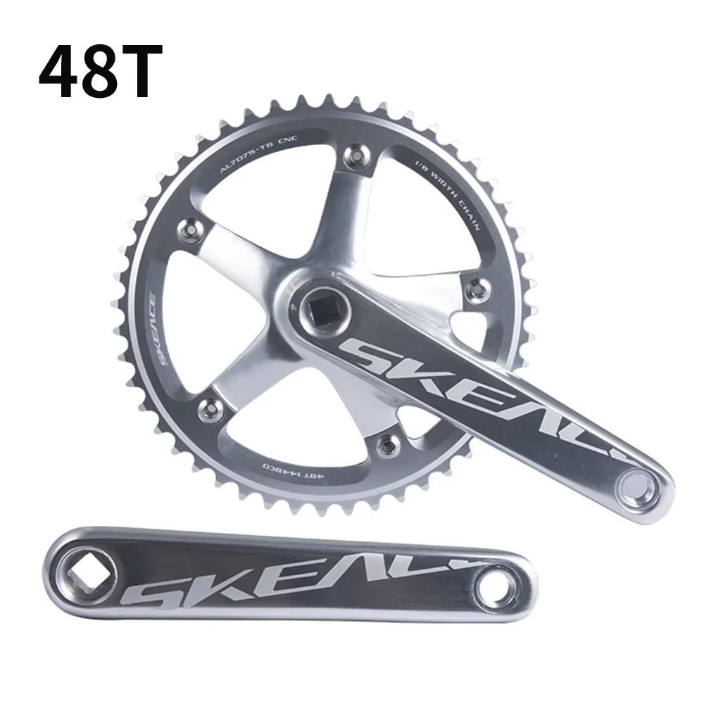 Description Picture 3 of itemSKEACE Bicycle Crankset 144BCD Mountain Bike Square Hole Crank Aluminum Alloy Single Speed Crank Chainwheel 165mm 49T Crank Set