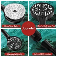 High Pressure Shower Head Set Water Saving Rainfall Spray Handheld 6 Jet Modes Shower Head with Hose Bathroom Accessories 5