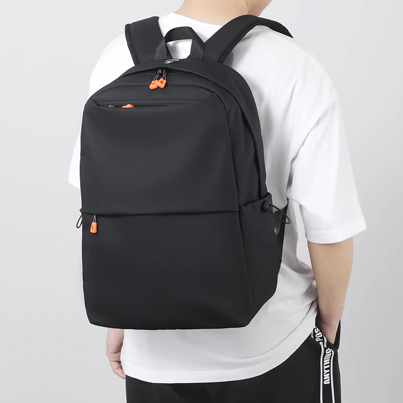 14 Inch Solid Color Simple Travel Duffel Bag Laptop Backpack