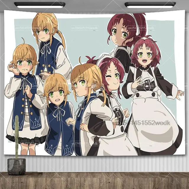 Mushoku Tensei Rudeus Anime Tapestry Wall Hanging Kawaii Cartoons Posters  Aesthetic Room Decor Art Tapestrys Home Decoration - AliExpress