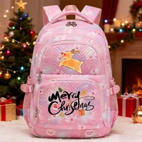 Christmas Waterproof Women's Backpack Japanese Style Large Capacity Bag College Student  Laptop School Bag Practical Versatile
