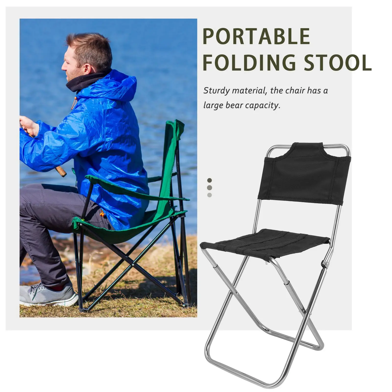 fishing stool Folding Chair Foldable Stool Camping Chairs outdoor chair barbecue serving stool Convenient portable camping chair