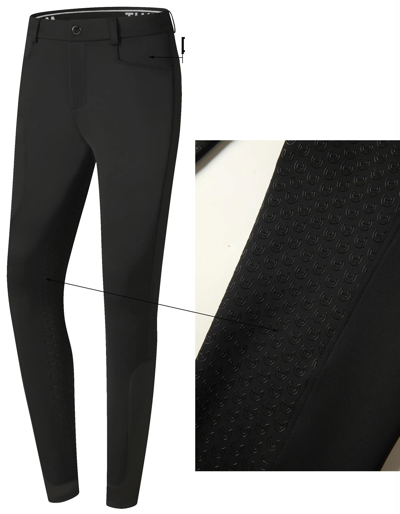 Professional Men's Equestrian Pants Full Silicone Anti-Slip Horse Riding Sports Pants Elastic Quick-Dry Horseback Riding Pants M 5
