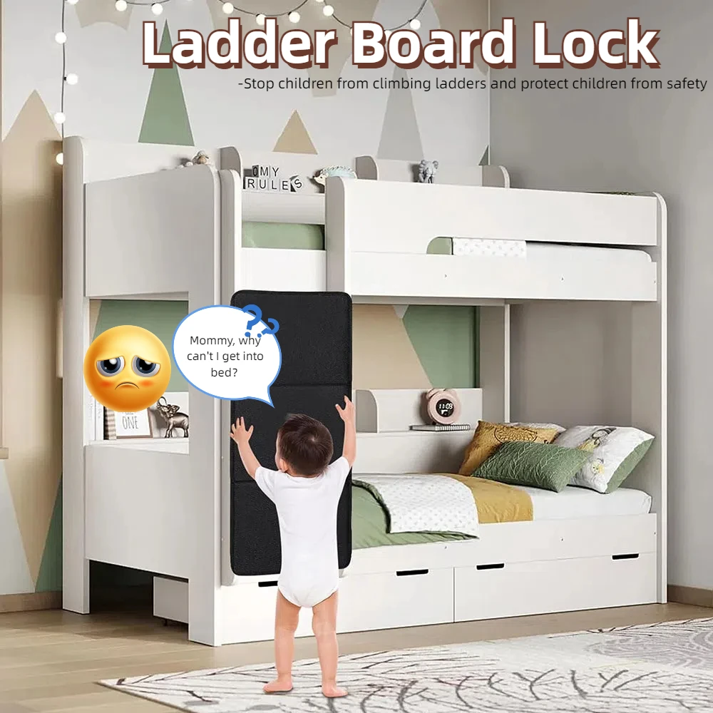 Children's Bed Upper and Lower Bed Ladder Protection Plate Prevents Children From Climbing Baffle Upper Lower Bunk Ladder Lock