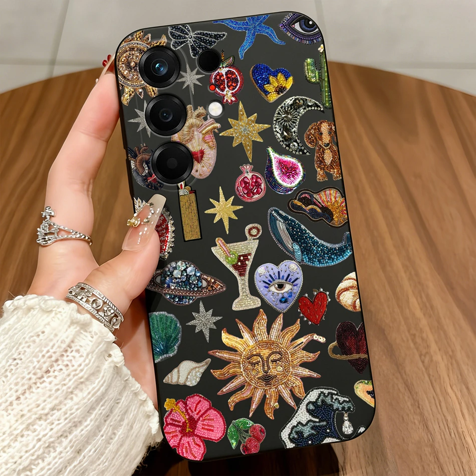 World Map Graffiti Matte Silicone Shockproof Soft Phone Case