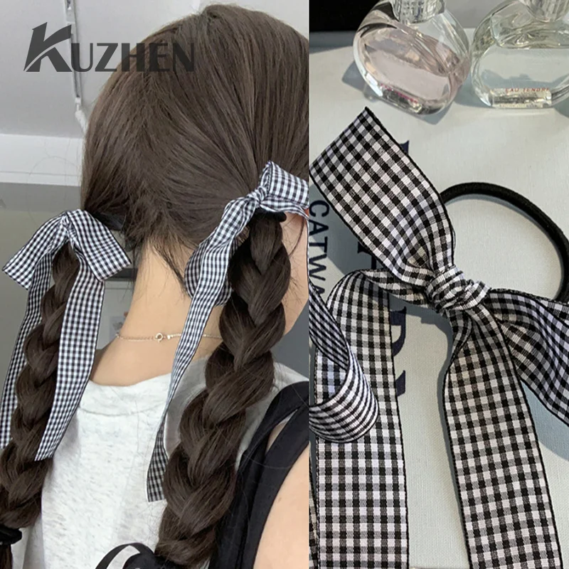 

Korean Style Sweet Cute Long Ribbon Bow Fashion Simple Hair Clips Hair Ties Girls Barrettes Hair Rope For Women Hair Accessories