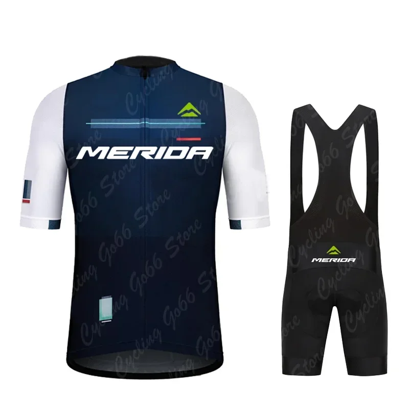 Merida Cycling Jersey Sets Men's Bicycle Short Sleeve Cycling Clothing Bike Maillot Jersey Bib Shorts cycling jersey cycling suit cycling jersey set