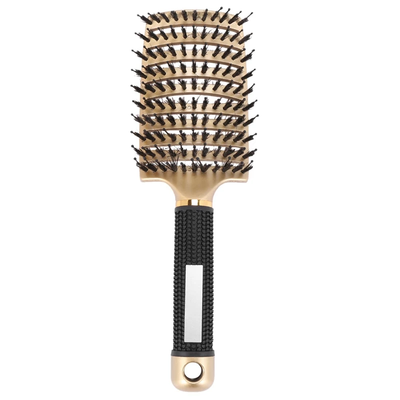 

Boar Bristle Hair Brush-Curved And Vented Detangling Hair Brush For Women Long,Thick,Thin Curly Hair Vent Brush,10 Pcs