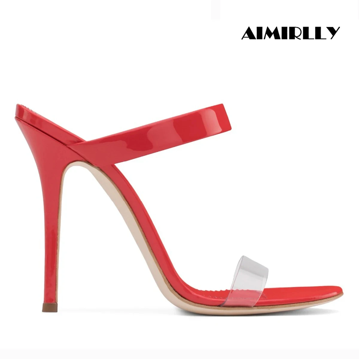Сандалии женские на высоком каблуке, модные туфли на ремешках, с открытым носком, повседневная обувь, цвет красный/серебристый