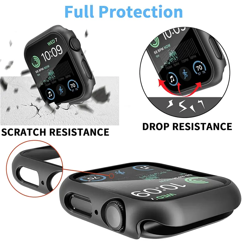 Glass+Cover For Apple Watch case 11 10 9 8 7 6 SE 5 Accessorie Screen Protector Apple iWatch serie 44mm 40mm 41mm 45mm 42mm 46mm - Image 3