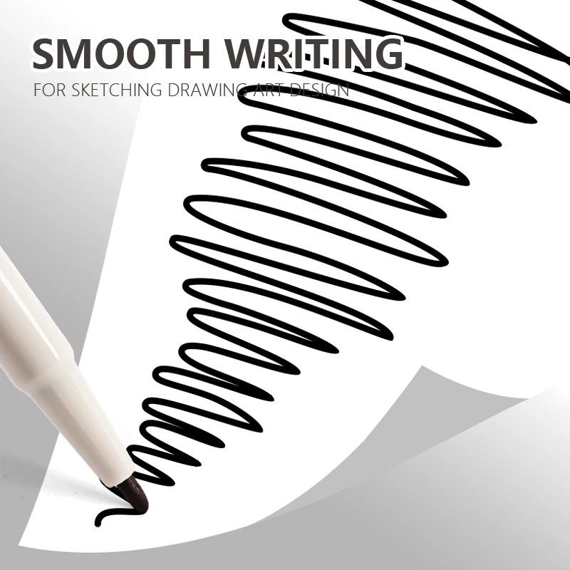 6 Pcs/Set Double Tip Line Marking Pen Drawing Manga Outlining Art Marker Brush for Sketch Painting Stationery Supplies