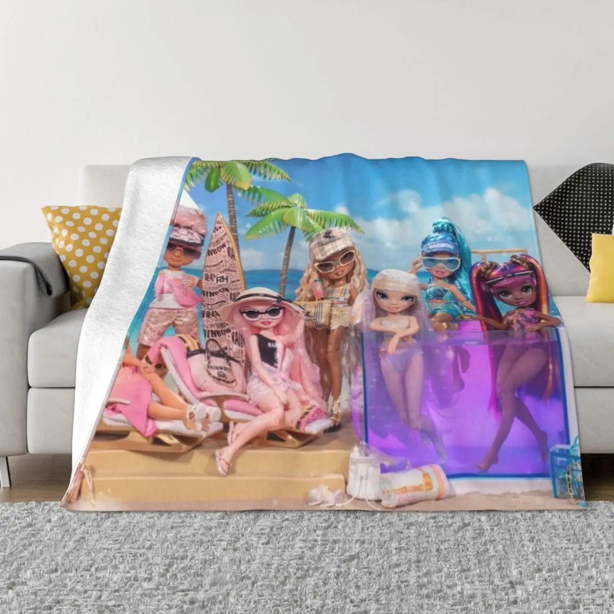 Rainbow High Pacific Coast Line Throw Coperta Thermal Per Viaggi Fluffys Grandi Coperte Morbide Grandi Furrys