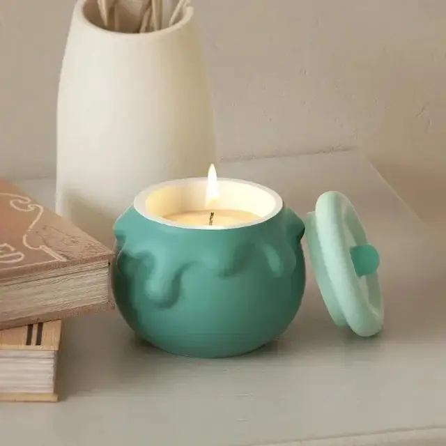 Cream Honey Jar Storage Candle Holder DIY Drip Resin Gypsum Box Candle Cup Jewelry Ornaments Silicone Mold 4