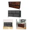 Fabric Dresser Chest of Drawers Clothes Organizer Practical Portable Cabinet Storage Tower for Dressing Room Hallway Entryway 3