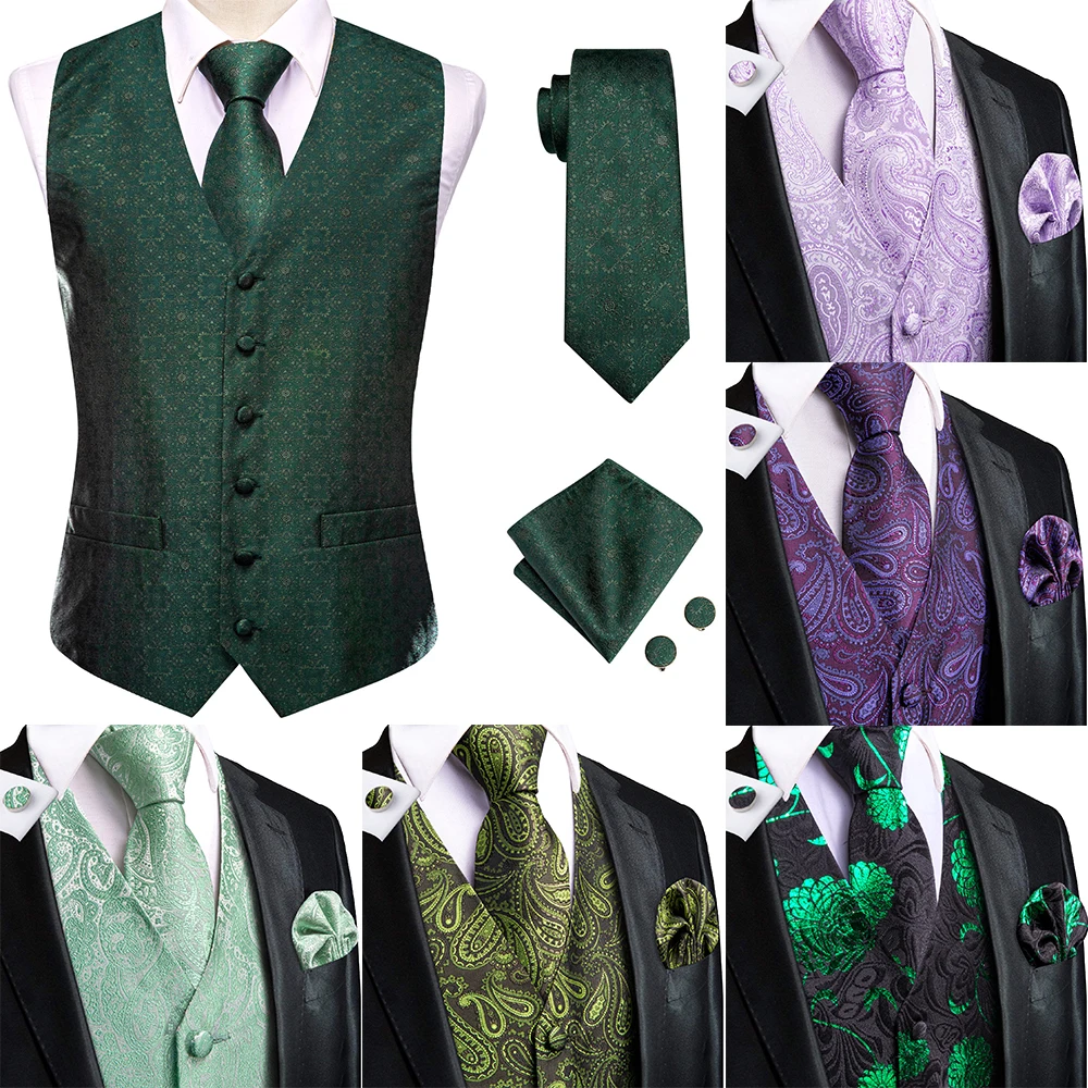 Set di gemelli da uomo classico Paisley Business Gilet Papillon formale