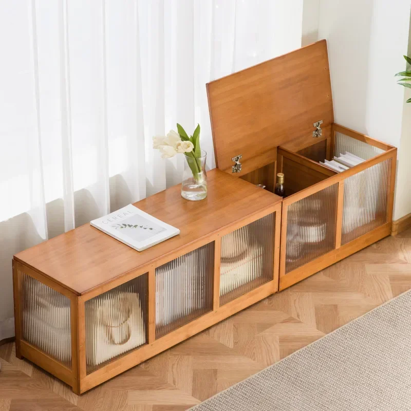 

MultiFunctional Bay Window Storage Cabinet Bedroom Balcony Low Cabinet Flip Long Tatami Storage Furniture