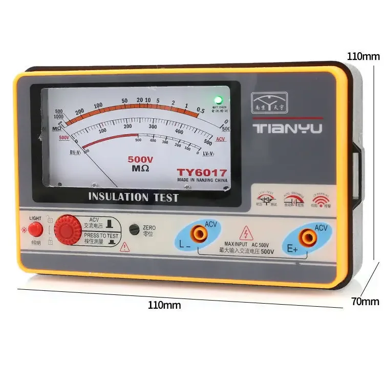 Pointer Type Insulation Resistance Tester TY6017 TY6018 TY6045 Megohmmeter Voltmeter Ground Resistance Meter
