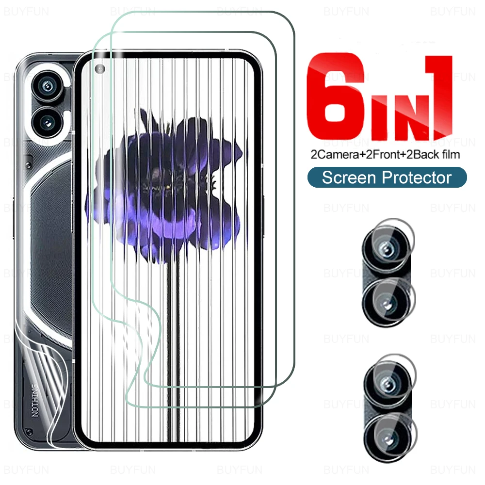 

6 в 1 Гидрогелевая пленка для телефона (1) Защита экрана полное покрытие для телефона ничего 1 защитная пленка на переднюю заднюю панель и камеру