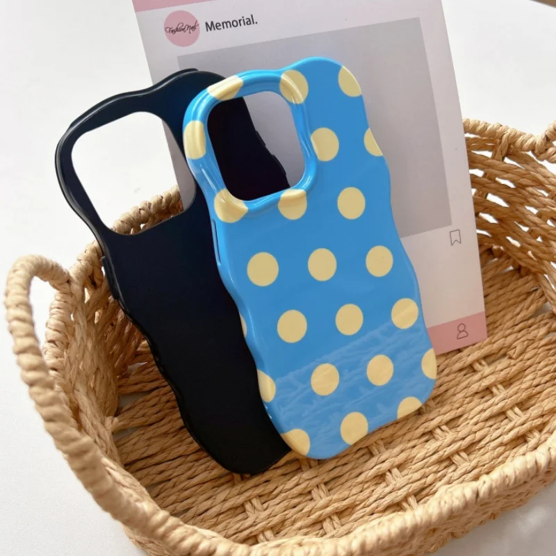 INS Cute Wave Fashion 2-in-1 Colorful Polka Dot Shockproof Phone Case with Camera Protection