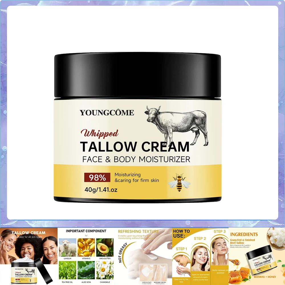Beef Tallow Honey Balm Deep Moisturizing and Brightening Cream