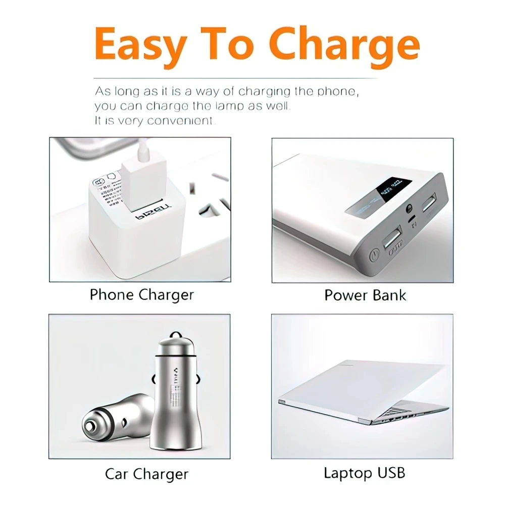 USB Rechargeable Emergency Lights Led Outdoor Bulb Portable Tent Lamp Battery Lantern BBQ Camping Light for Patio Porch Garden