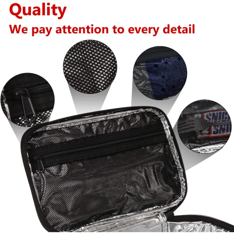 Portable Insulated Lunch Bag Aluminum Foil Rice Bag Meal Pack Ice Pack Waterproof Cooler Lunchbox Handbag Camping Cooler