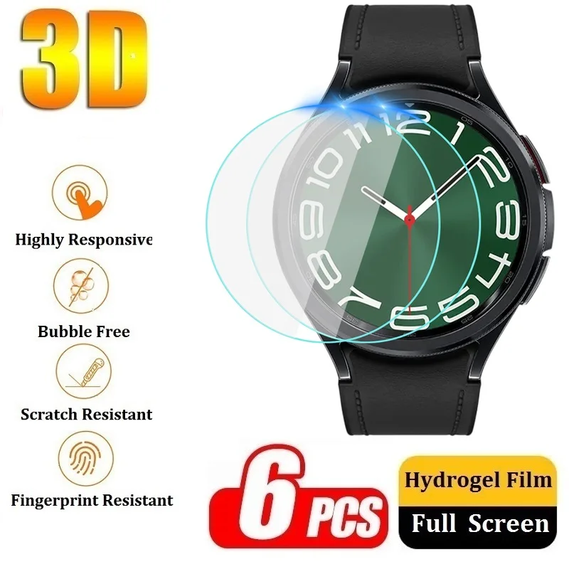 Protector Film for Samsung Galaxy Watch 6 5 4 3 Screen Protector 44MM 40MM 46MM 42MM 45MM 41MM for Samsung Watch Accessories bracelet for samsung galaxy watch 4 3 classic 40mm 44mm 42mm 46mm 45mm 41mm watch strap