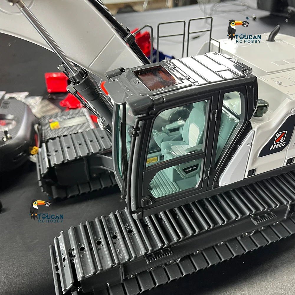 Kabolite K961 1/18 HUINA RC K336GC Metal Hydraulic Excavator Model Car Battery Radio Toys Digger Toucan Ripper Hammer Toy Model 6