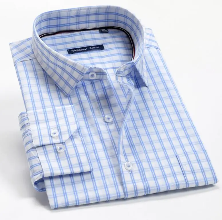 

2022 Spring Autumn Plaid Shirt Men Cotton New Male Casual Long Sleeve Shirt High Quality Man Clothes