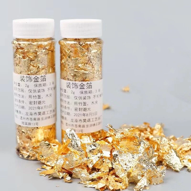 Doratura Lamina Fiocchi Resina 2G Lamina Metallica Foglia Fiocchi Imitazione Lamina Di Metallo Fiocchi Per Artigianato Fai Da Te Unghie Decorazioni Pe