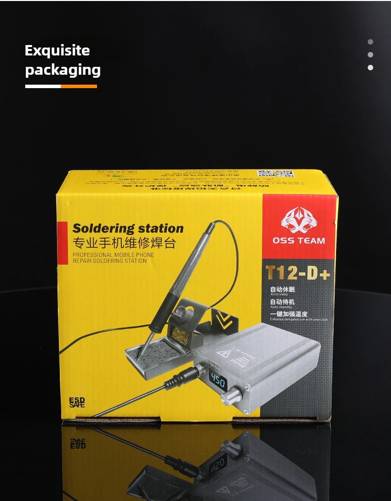 OSS T12 Soldering Station 75W Intelligent LED Digital Display Anti-Static Thermo