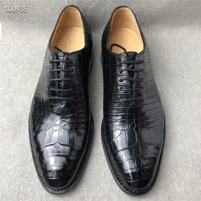 Hot Luxury Quality 100% Genuine Real Crocodile Belly Skin Men Shoe Glossy  Durable Solid Crocodile Skin Men Business Dress Shoe - Men's Dress Shoes -  AliExpress