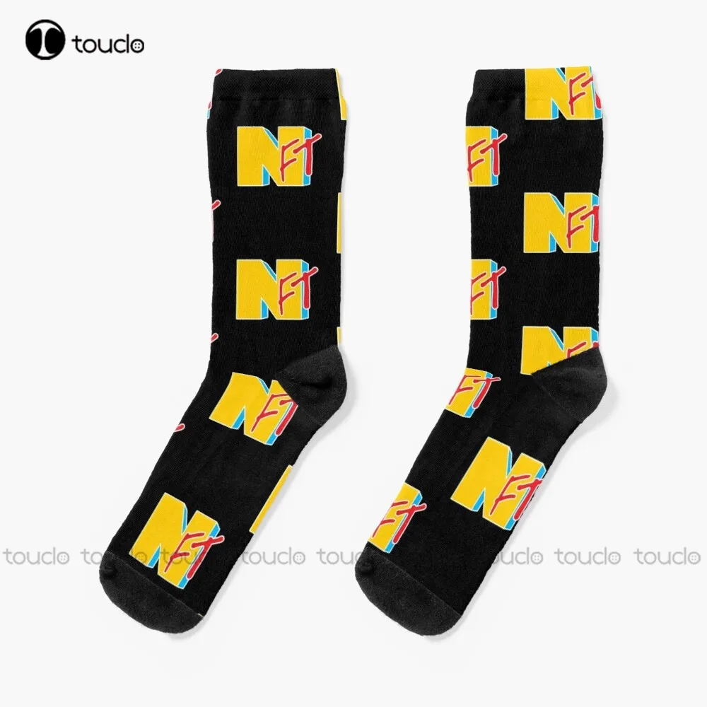 

I Love Nfts Socks Black Football Socks 360° Digital Print Unisex Adult Teen Youth Socks Personalized Custom Gift Hd High Quality