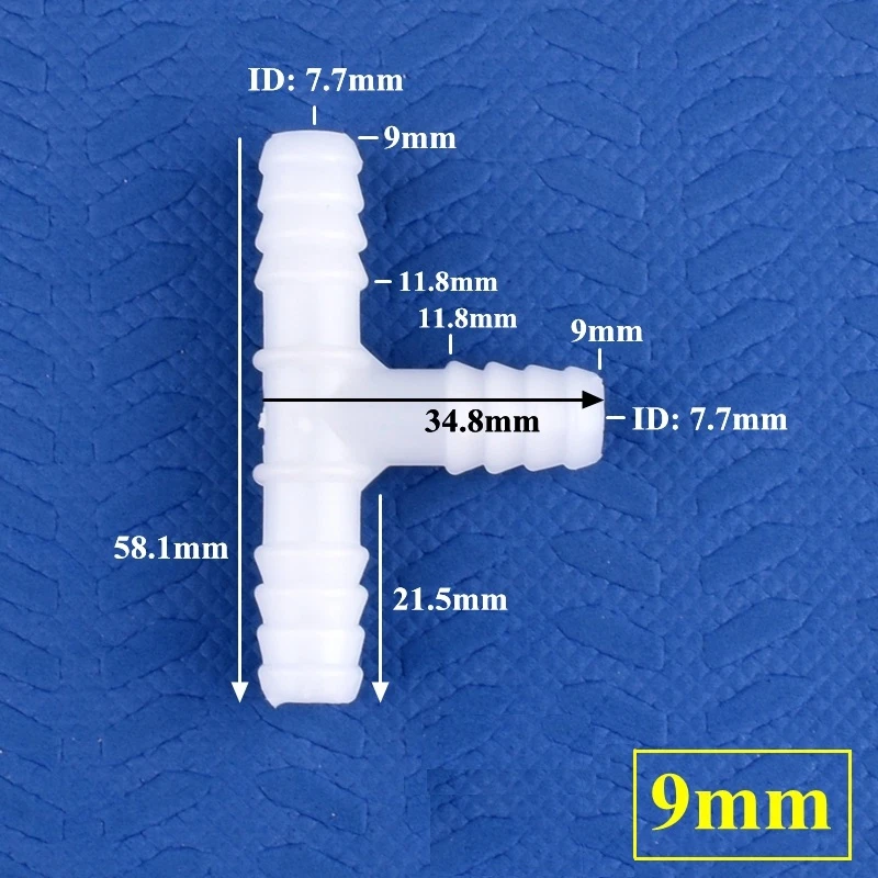 Versatile White PE Tee Connector for Aquarium and Garden Irrigation Systems