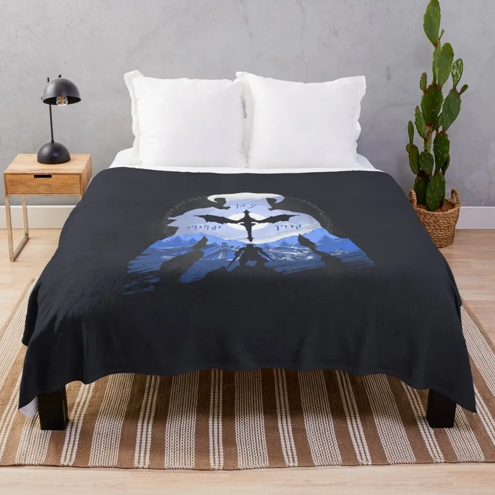 

The Last Dragonborn Throw Blanket Winter beds Bed Fashionable Furry Extra Large Throw Blankets