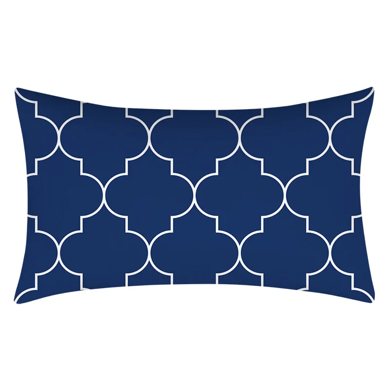 Description Picture 6 of itemGeometry Cushion Cover 30x50 Polyester Pillowcase Decorative Sofa Waist Cushions Pillowcover Home Decor Yellow Blue Pillow Cases