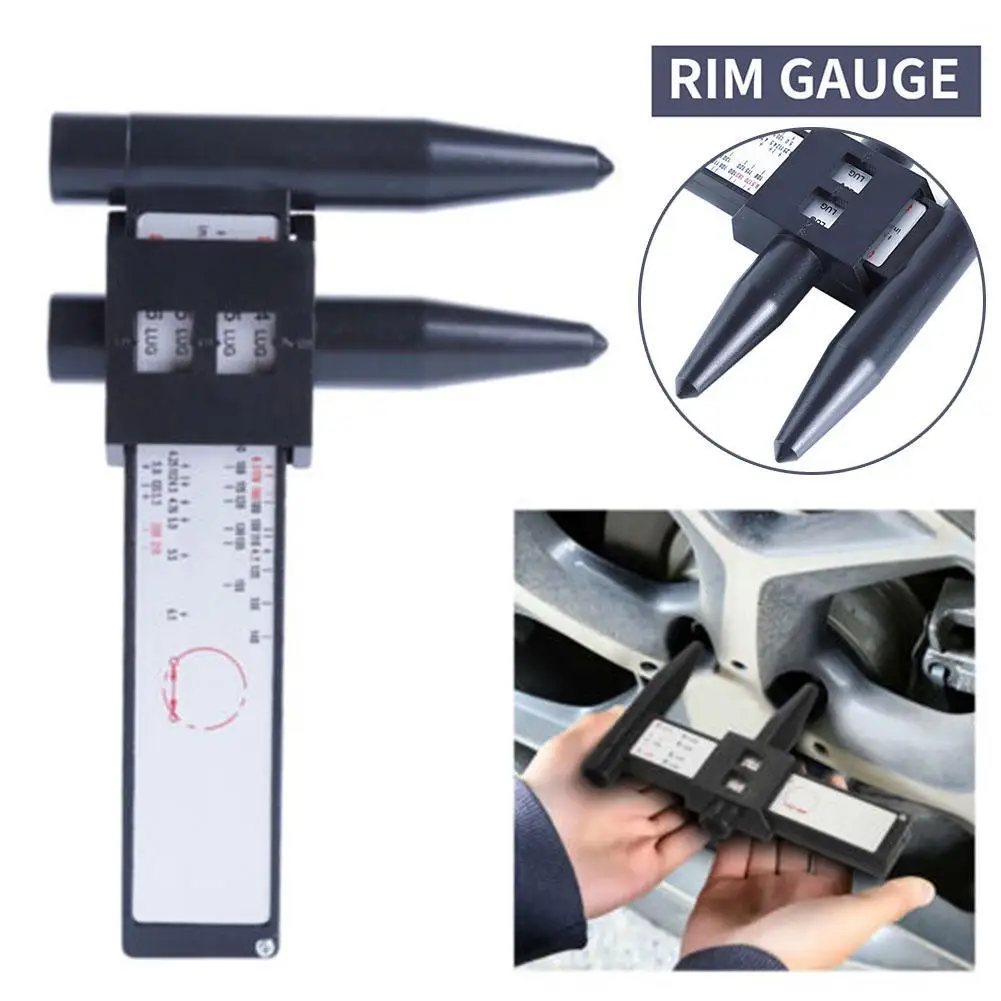 Wheel Stud Bolt Pattern Measuring Tool Sliding PCD Ruler Wheel Rim Bolt Pattern Measuring Caliper for 8 Holes PCD Gauge