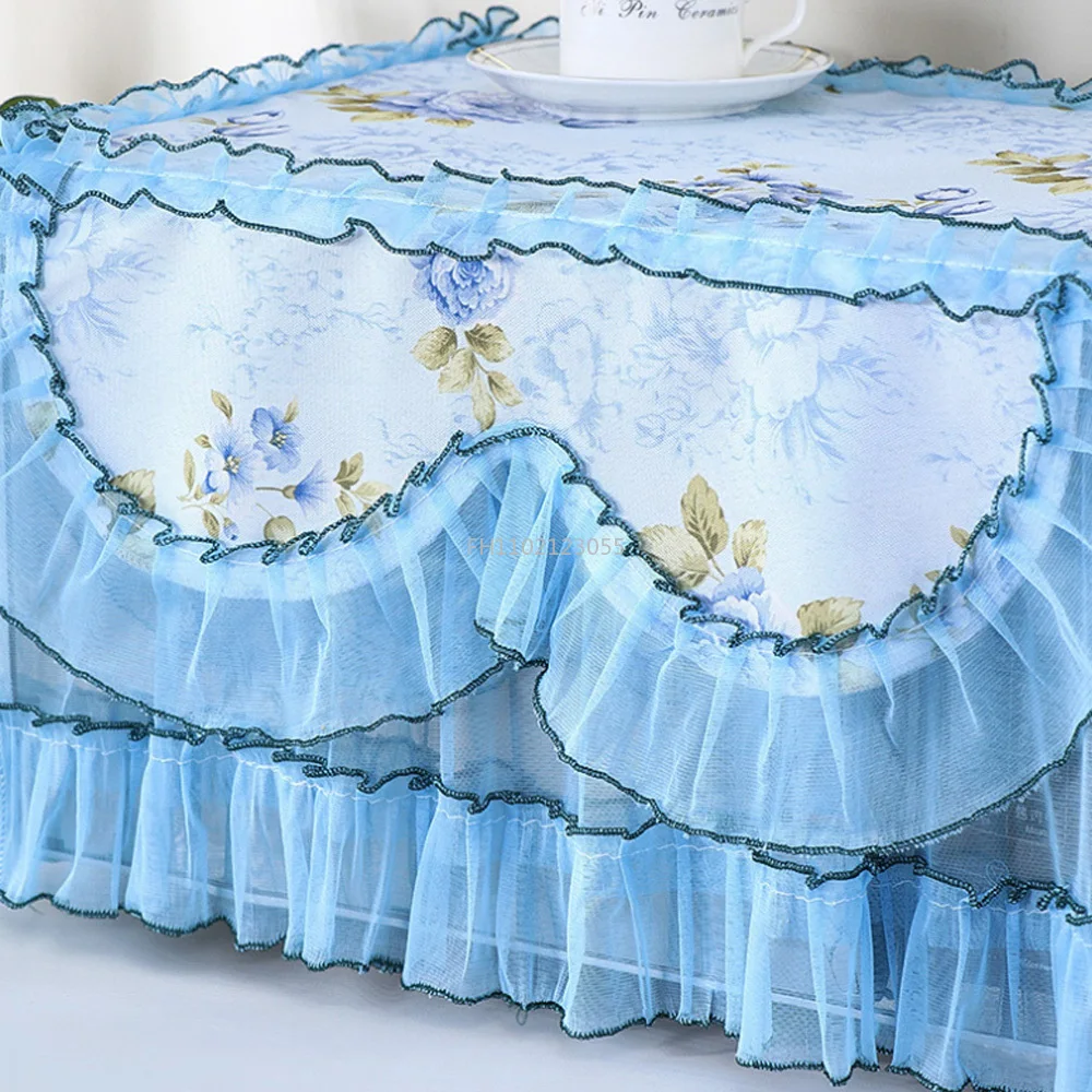 Full Coverage Microwave Cover Towel Electric Oven Protective Cover Kitchen Accessory Household Tassel Dustproof Microwave Cover