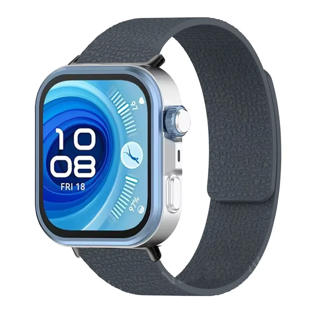 Magnetic Loop Silicone Replacement Strap for Huawei Watch Fit - New Enhanced Design Bracelet Band