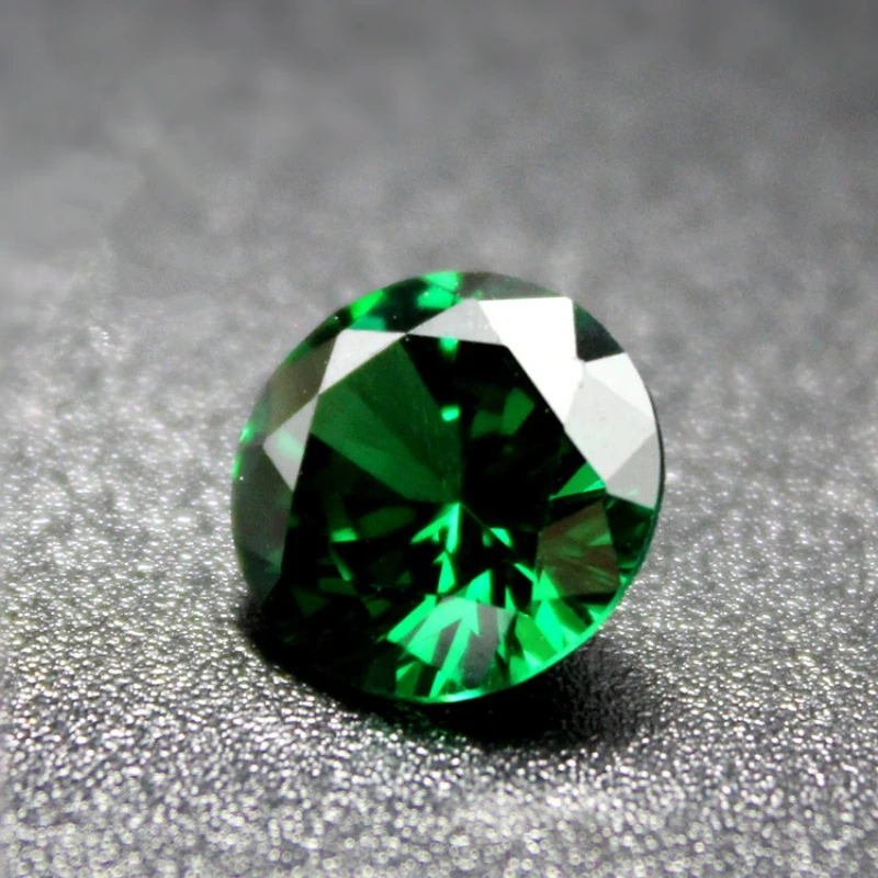 

Joanlyn Emerald Round Faceted Gemstone Brilliant Cut Emerald Gem Multiple Sizes to Choose C03E