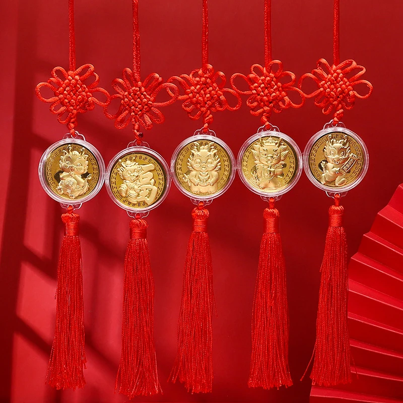 

Подвеска в виде дракона со знаком зодиака, 2024 год, талисман на удачу, Дракон со знаком зодиака, новогодние подарки